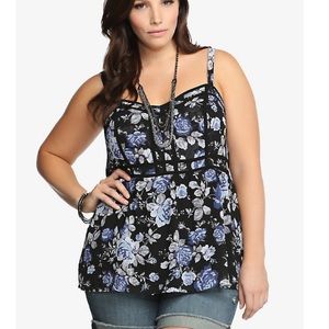 Torrid Floral babydoll tank
